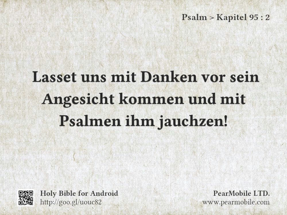 Psalm, Kapitel 95:2